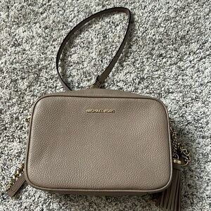 MK tan cross body bag